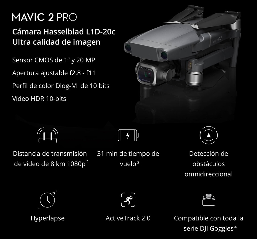 Especificaciones DJI Mavic 2 Pro