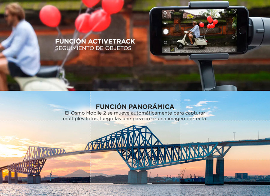 osmo mobile 2 activetrack panoramica