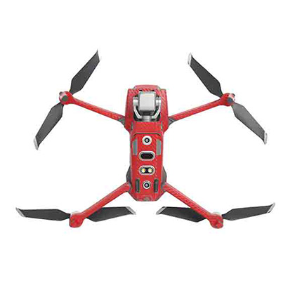 Skin de Cuerpo PVC Fibra de Carbono 3D SUNNYLIFE Rojo para Mavic 2 - Imagen 2